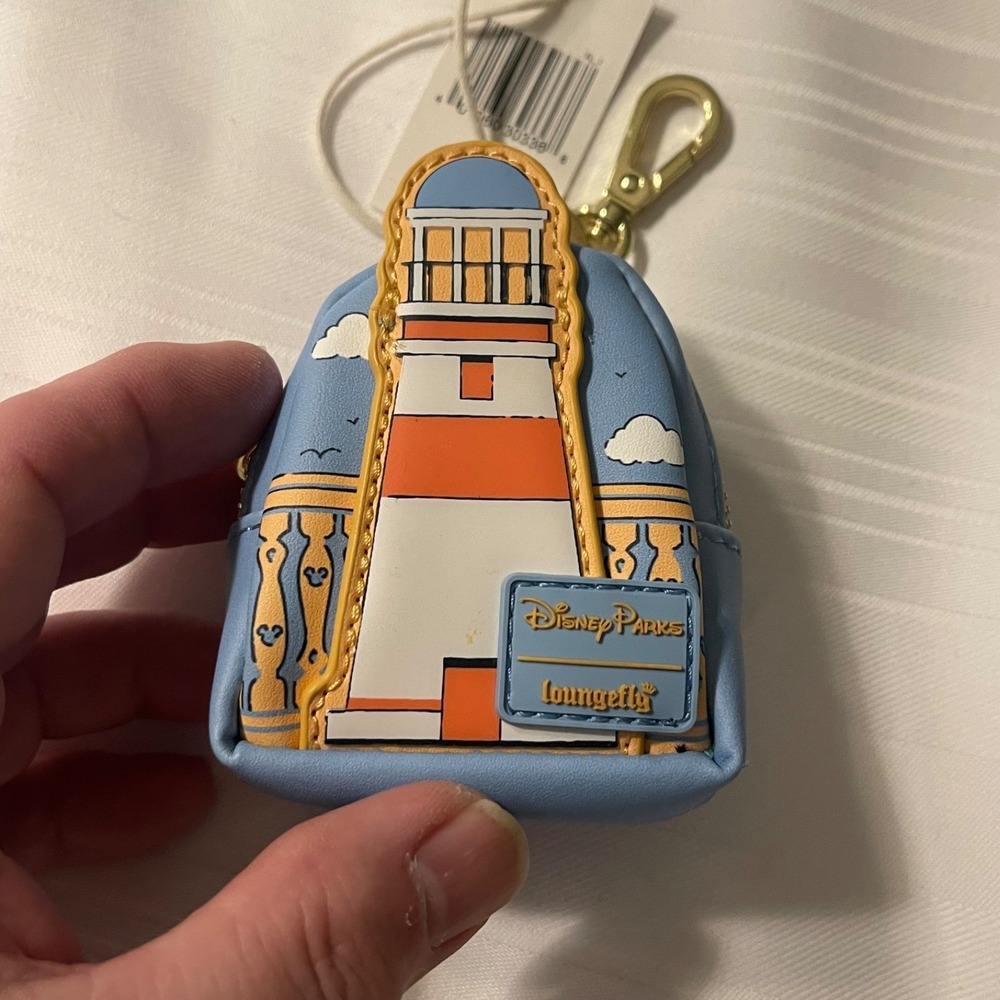 Disney Parks 2026 Loungefly Old Key West Resort Mini Backpack Keychain Charm NWT